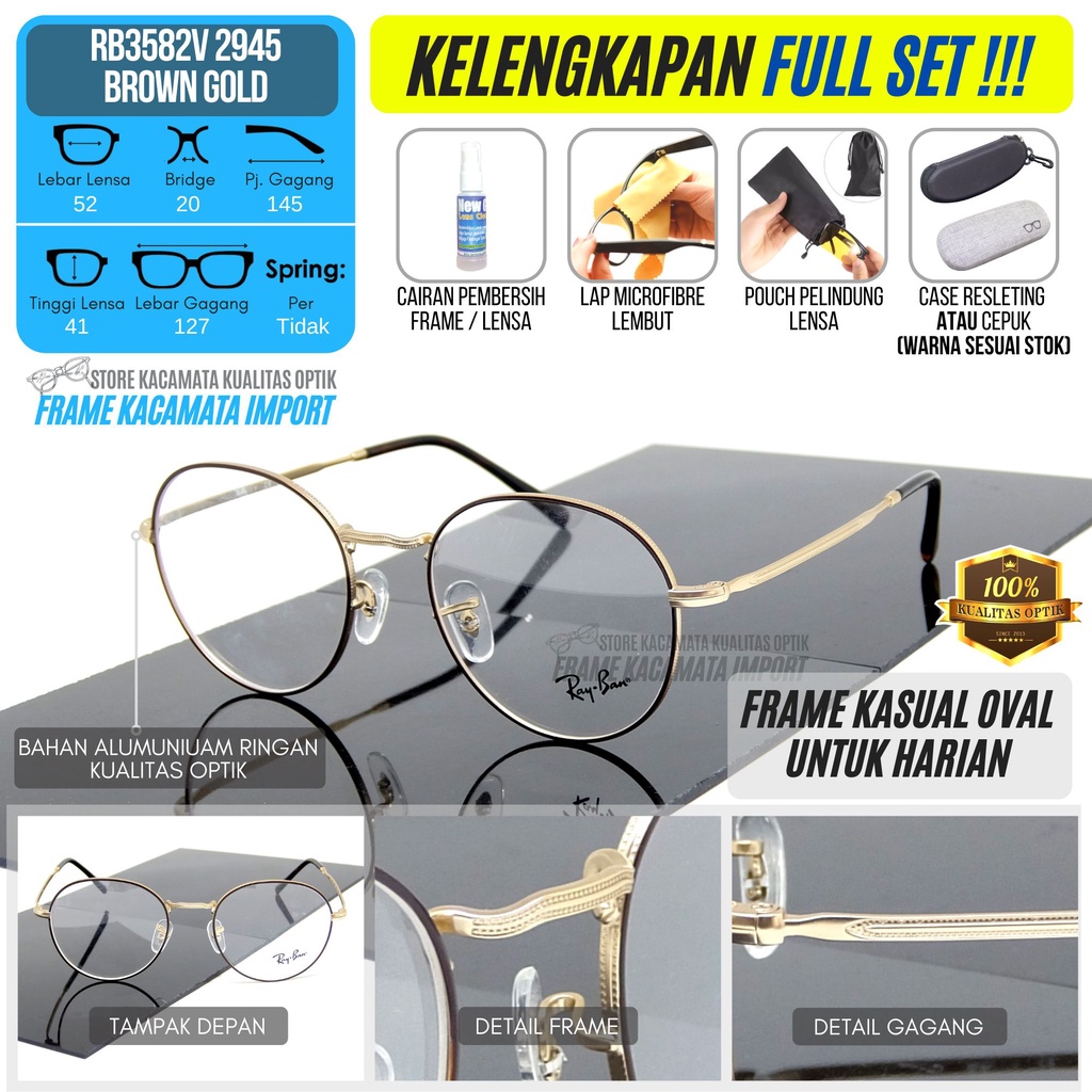 Frame Kacamata Bulat Pria Wanita