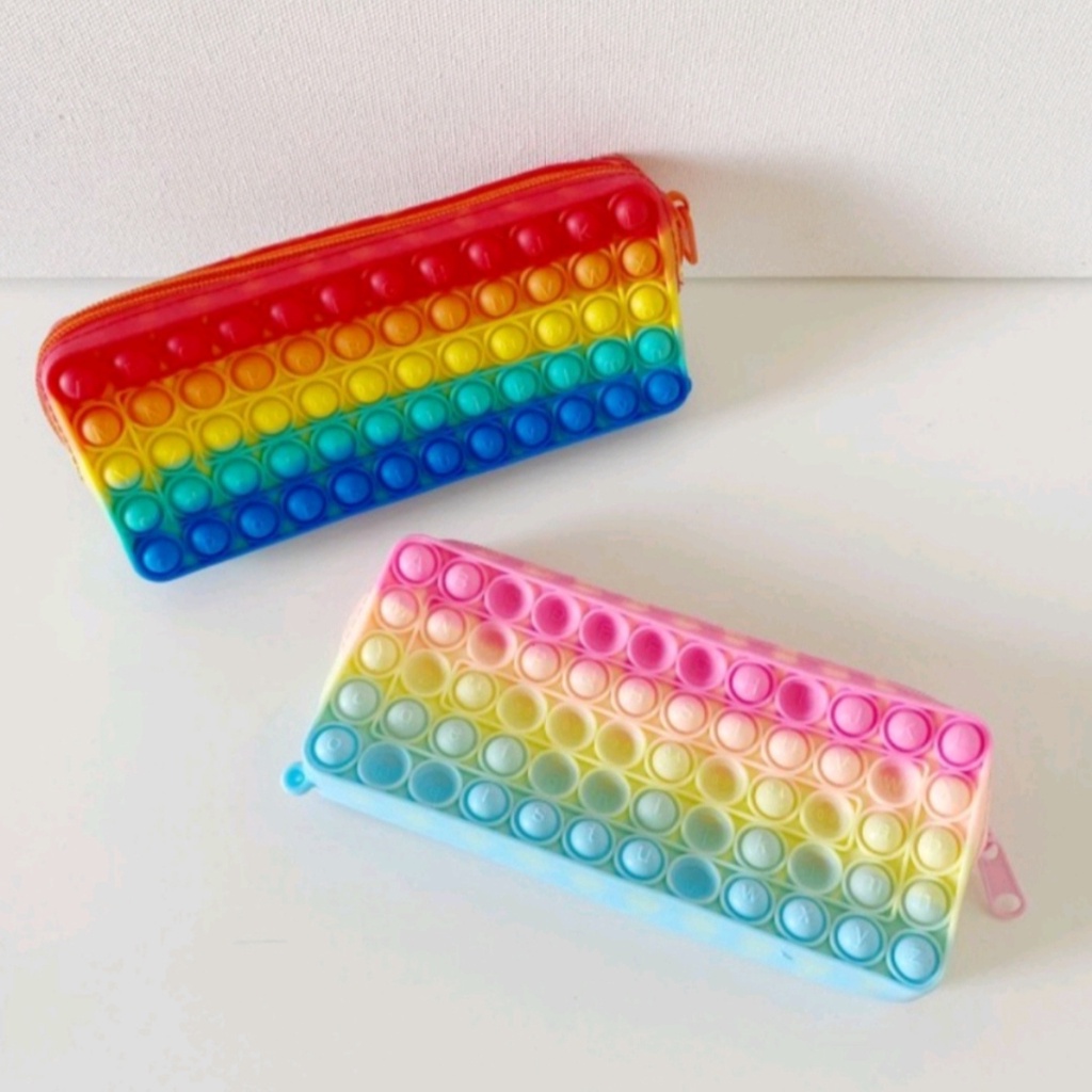 

Kotak Pensil Pop it Mainan Anak Tempat Pensil/Pop it Rainbow