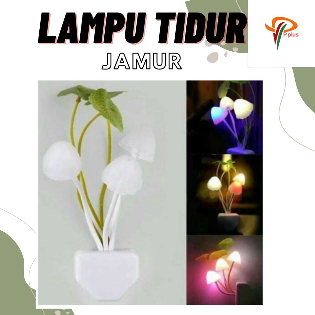 [ Pplus ]Lampu Tidur Jamur Avatar SENSOR CAHAYA / Lampu Tidur LED