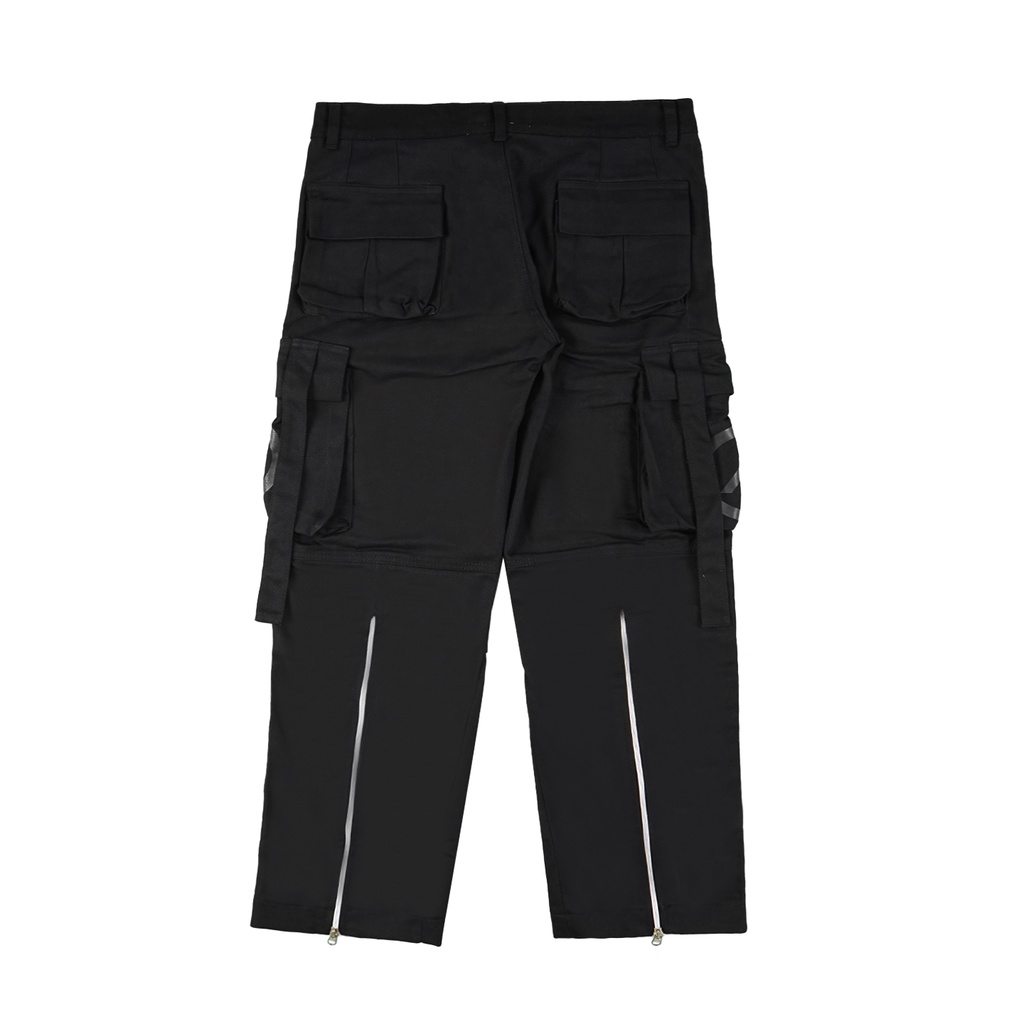 ZIP CARGO PANTS | GRAIRED | BLACK | YIKESALLDAY X FILLINGSTREET