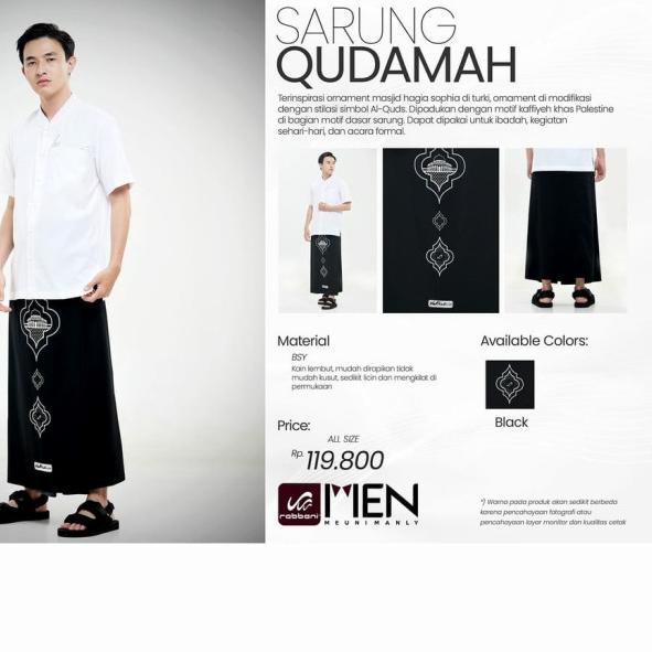 sarung rabbani/sarung rabbani palestina ORI - Hitam