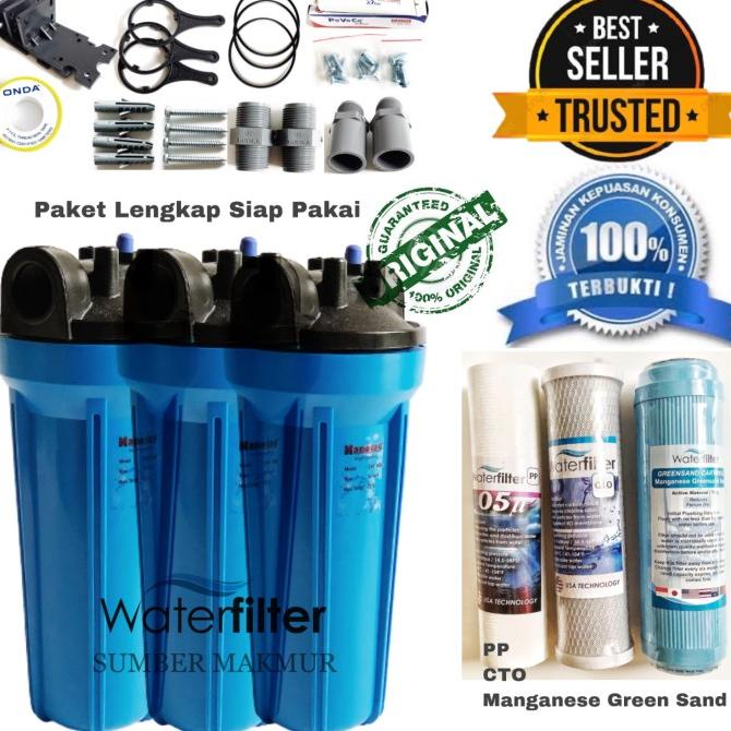 Paket Filter Air Sumur 3 Housing Blue Zat Besi