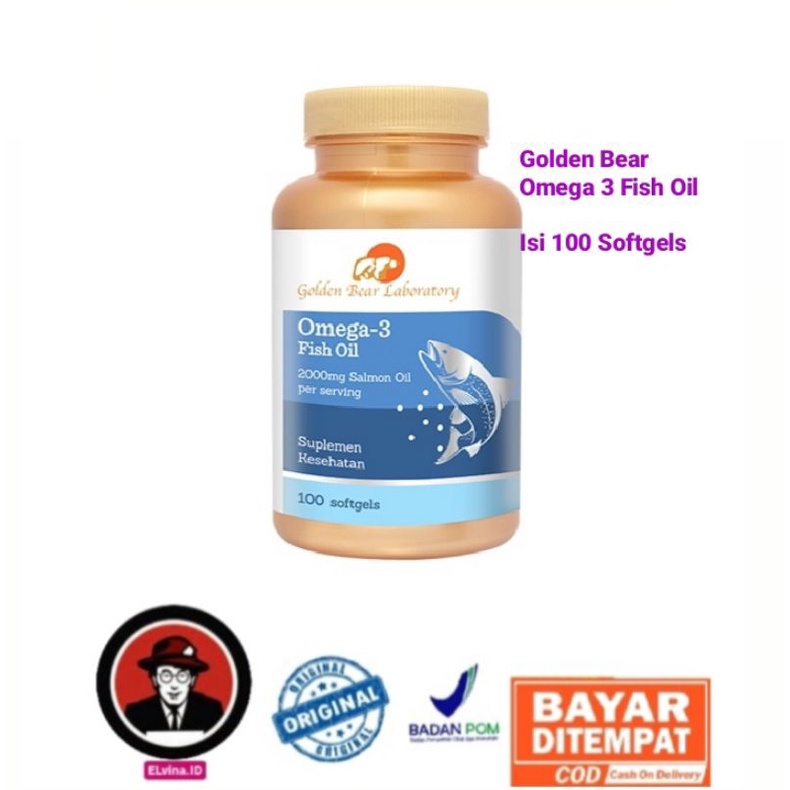 Golden Bear Laboratory Salmon Omega 3 Fish Oil 100 Softgels