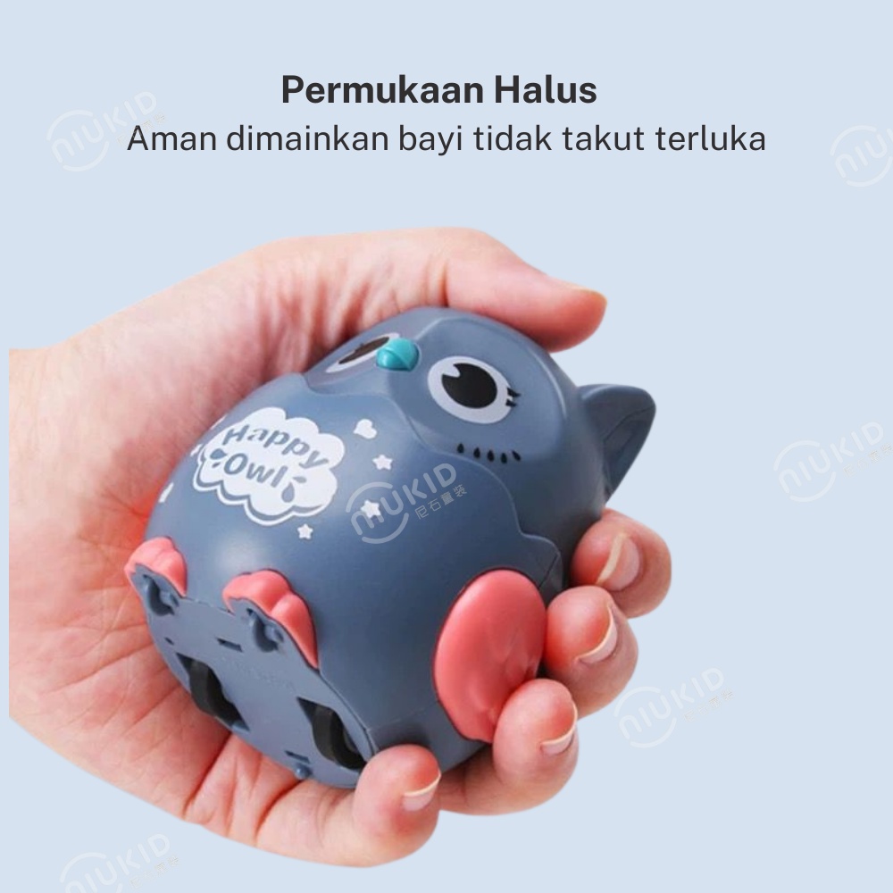 NIUKID MAINAN EDUKASI ANAK ROBOT BURUNG HANTU BEBEK DINOSAUR DITEKAN BISA JALAN TANPA BATERAI