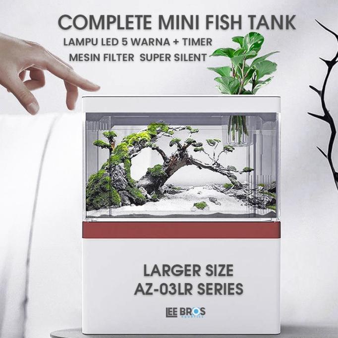 Aquarium Mini Lengkap Dengan Filter + Lampu LED / Aquarium Fullset terupdate