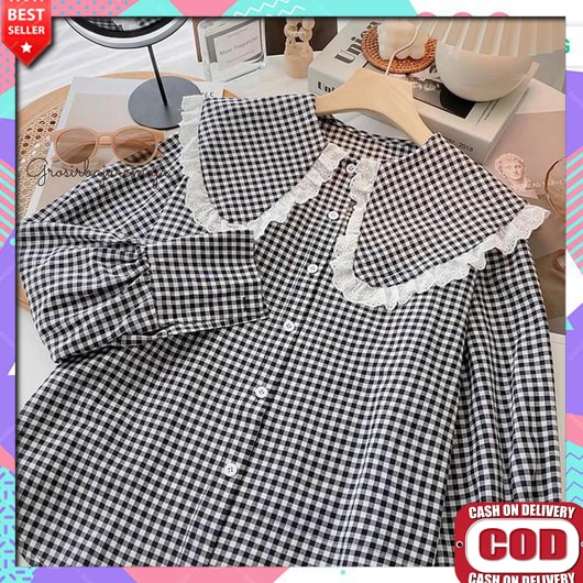 Kemeja Tunik Remaja Baju Pesta Terbaru 2022 Lengan Panjang Korean Style Kmeja Mewah  Busui Baju Kond