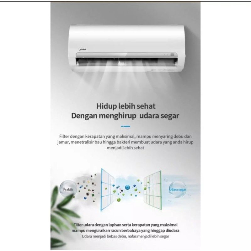 MIDEA AC SPLIT MSFC 05 R32 1/2 PK MSFC-05CRN1 0.5 PK - TANPA PASANG