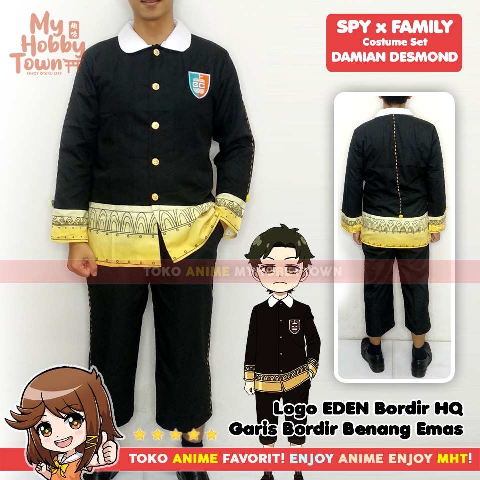 Kostum Cosplay Anime Spy X Family Damian Desmond Untuk Dewasa Adult