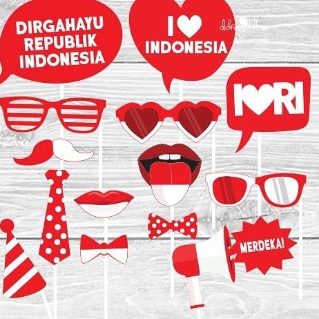 Photobooth props Kemerdekaan RI 17 Agustus