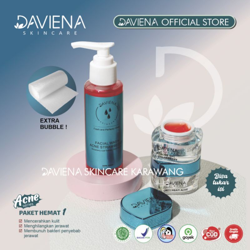 DAVIENA SKINCARE PAKET HEMAT ACNE 1|OFFICIAL STORE|DAVIENASKINCARE|DAVIENA