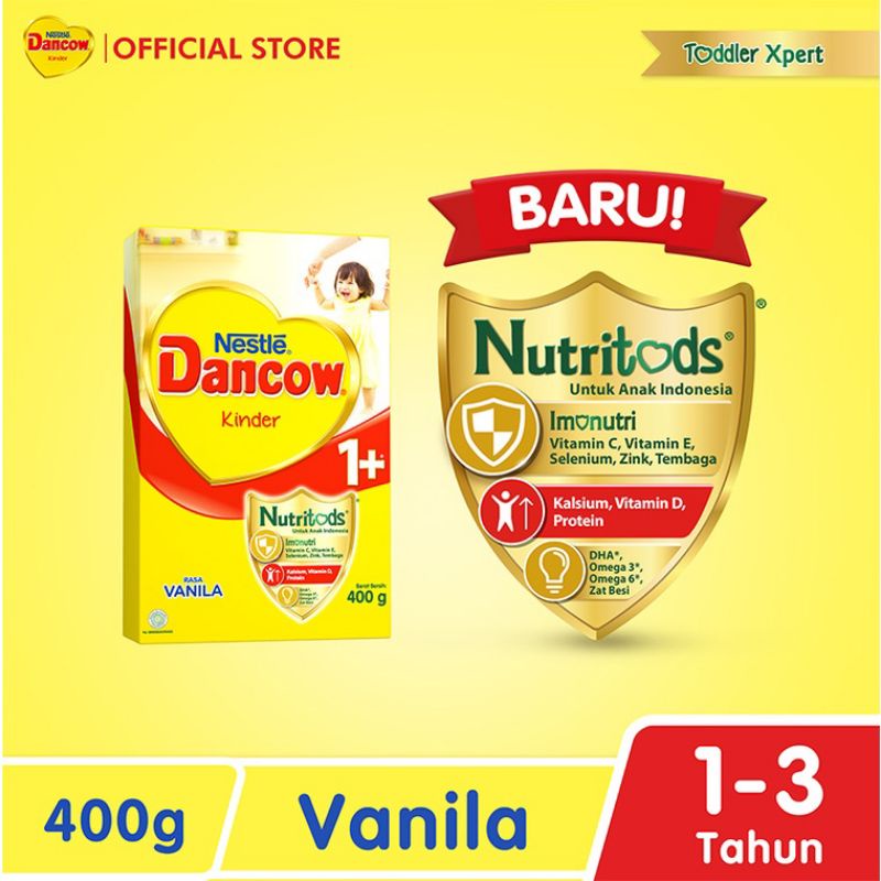 Susu Dancow 1+  VANILLA  400gram, Susu Dancow Nutritod 1+ 400 gram
