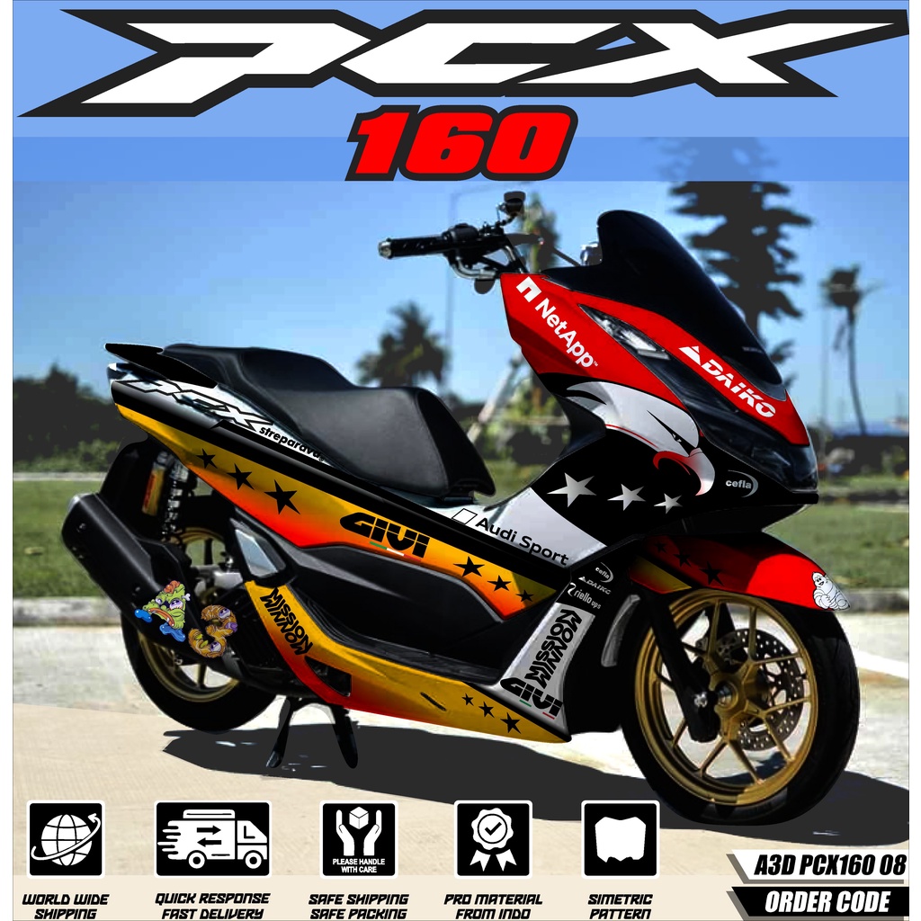 Decal Sticker PCX 160 2021 Fullbody - Dekal PCX 160 New Decal Sticker Honda PCX 160 2021 atriplegrap