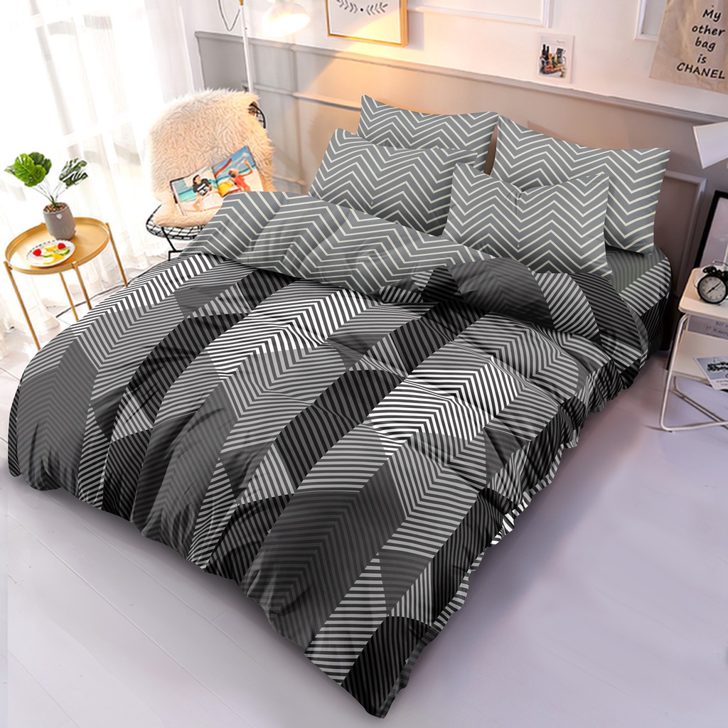 Illusions - Bed Cover Set King 180x200 Tinggi 20 Rumbai - Victor