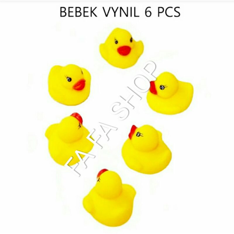 MAINAN MANDI BEBEK KARET ISI 6 PCS