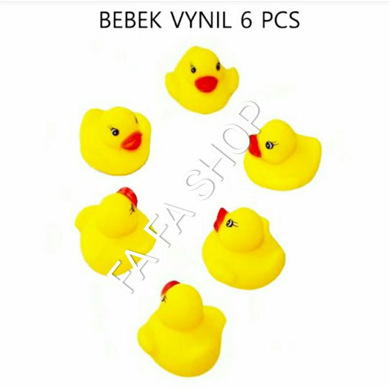 MAINAN MANDI BEBEK KARET ISI 6 PCS