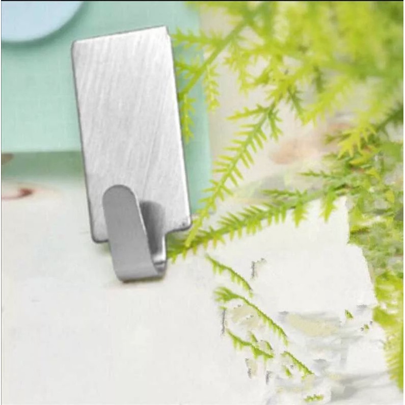 Gantungan Tempel Dinding Kait Stainless Anti Karat Serbaguna Powerful 1 Pc