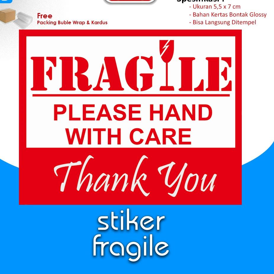 

⇘ Stiker Fragile / Stiker Pecah Belah / Stiker Pengiriman Olshop / Stiker Unboxing Horizontal ㅦ