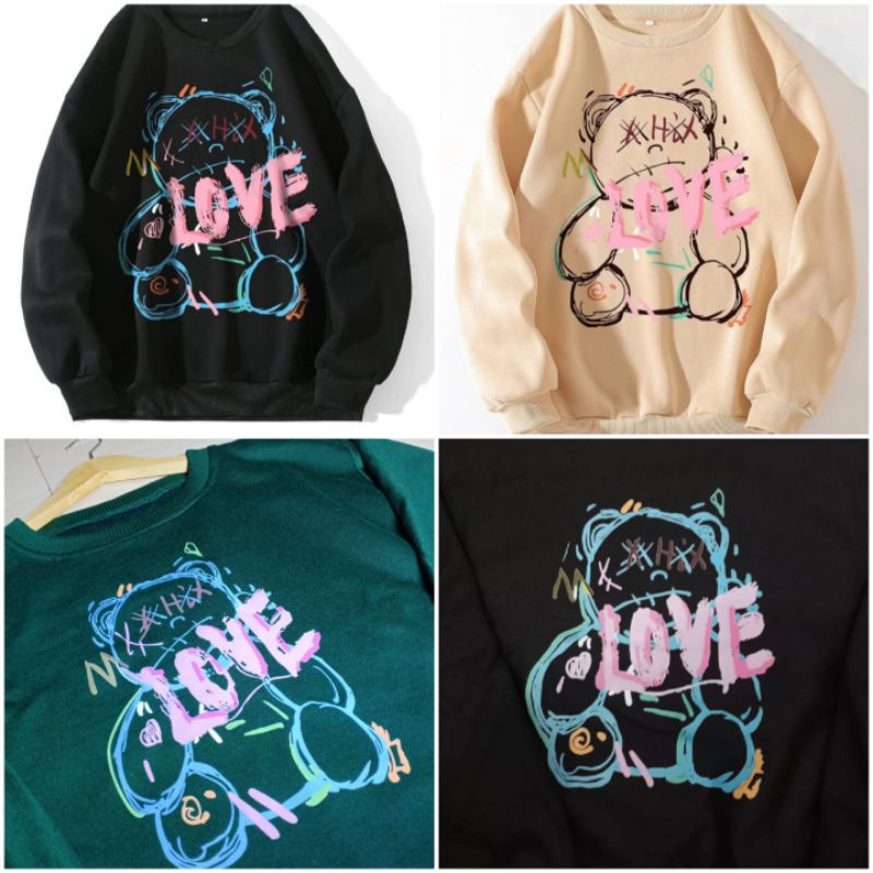 LOVE BEAR SWEATER BASIC OVERSIZED