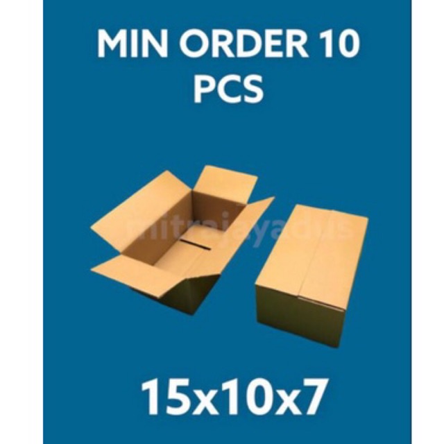 

Kardus box BARU 15x10x7 bahan POLOS min order 10pcs