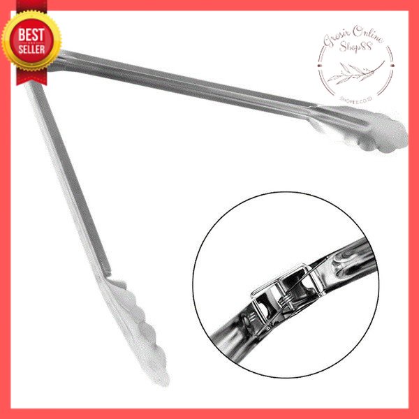 GOS A207 -Penjepit makanan Gorengan Kue serbaguna bahan 9in stainless steel