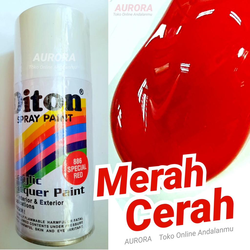 

Diton Special Red 886 Merah Cerah Solid Mengkilap 300cc