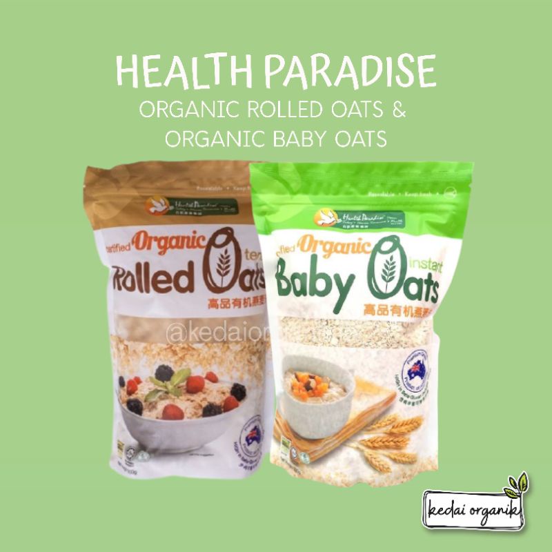 

Health Paradise Certified Tender Rolled Oats 500gr / Organic Instant Baby Oats 500gr
