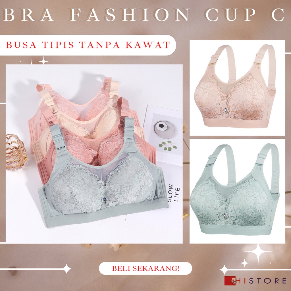 [HI] Bra BH Fashion Wanita Cup C Bra wanita Premium BH Busa Tipis Tanpa Kawat Sangat Nyaman C1