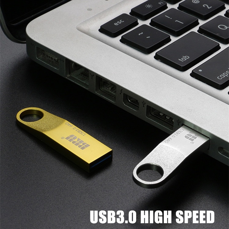 Flash Disk USB 3.0 Kapasitas Besar 2TB Bahan Metal Anti Air Dengan Gantungan Kunci