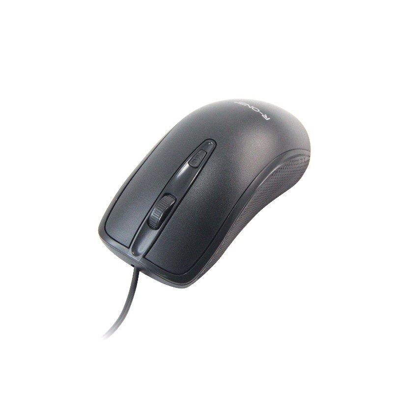 PROMO R-ONE MOUSE USB WIRED M201 PAKAI KABEL MOUSE ELEGAN SLIM MURAH - MOUSE KOMPUTER LAPTOP WARNA HITAM