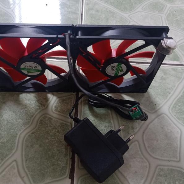 Kipas Fan aquascape BESAR Double 12x12cm pendingin air Aquascape