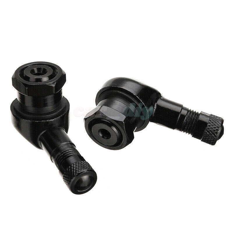 1 / 2 Pcs Katup Stem Ban Tubeless Motor 90 Derajat Bahan Aluminum Alloy CNC