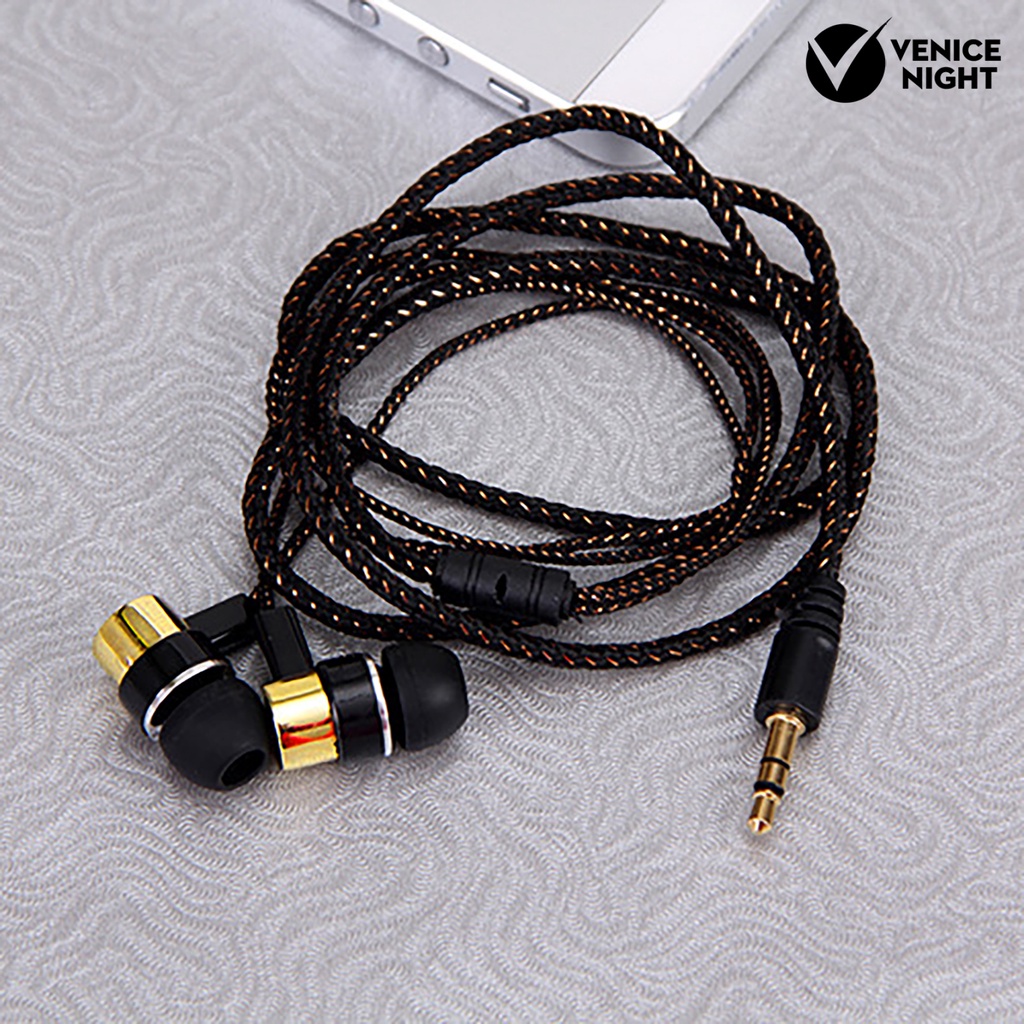 (VNEP) (Berkabel) Earbud High Fidelity Noise Cancelling Earbud Gaming In-Ear Olahraga Stereo 3,5mm Ringan untuk Berlari