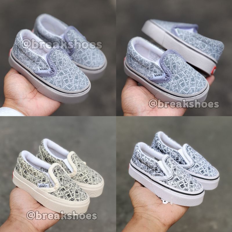 Sepatu anak slip on off the wall sepatu sneakers anak laki laki