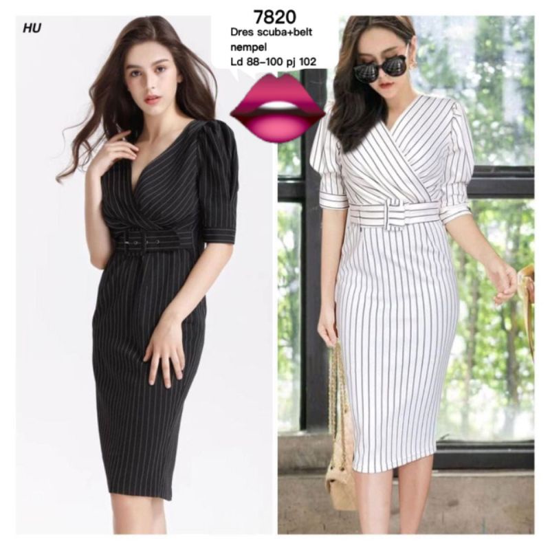 Dress Scuba salur Dress scuba import