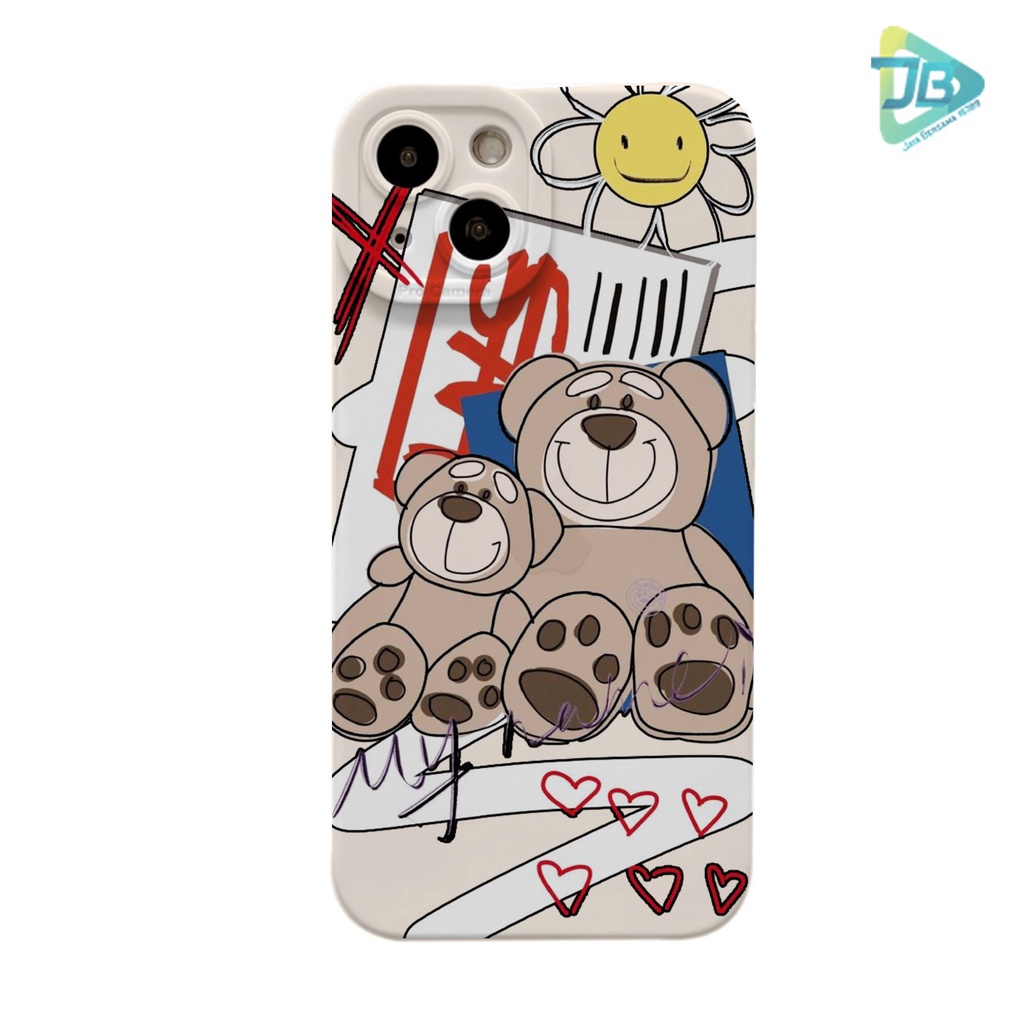 CUSTOM CASE SOFTCASE SILIKON PROCAMERA CUTE BEAR CUSTOM OPPO REALME VIVO XIAOMI SAMSUNG INFINIX IPHONE FOR ALL TYPE JB6188