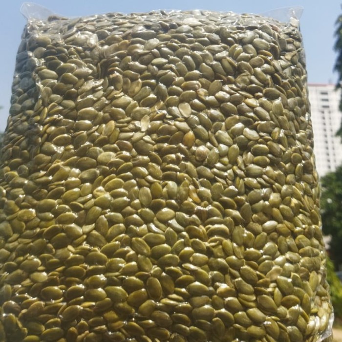 

Pumking Seeds/ Biji Labu Pepita Kupas / Import Qualitas /1 kg