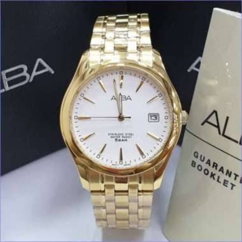 JAM TANGAN PRIA ALBA AXHK82X1 GOLD AH AXHK82X1ORIGINAL