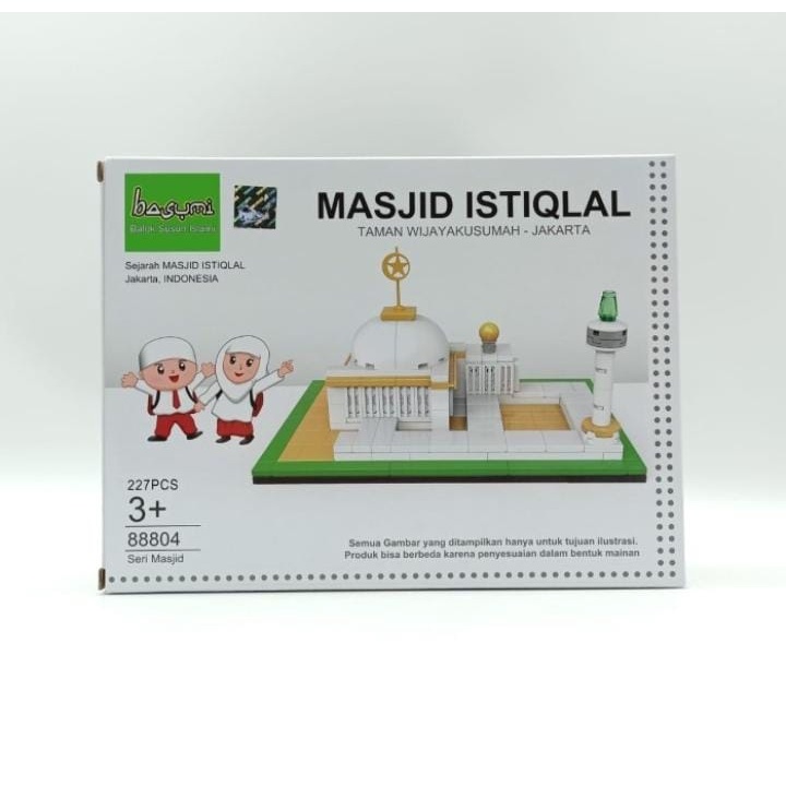 Mainan Anak Balok Susun Islami Miniatur Masjid Istiqlal 88804M /Mainan Edukasi Anak Miniatur Masjid 
