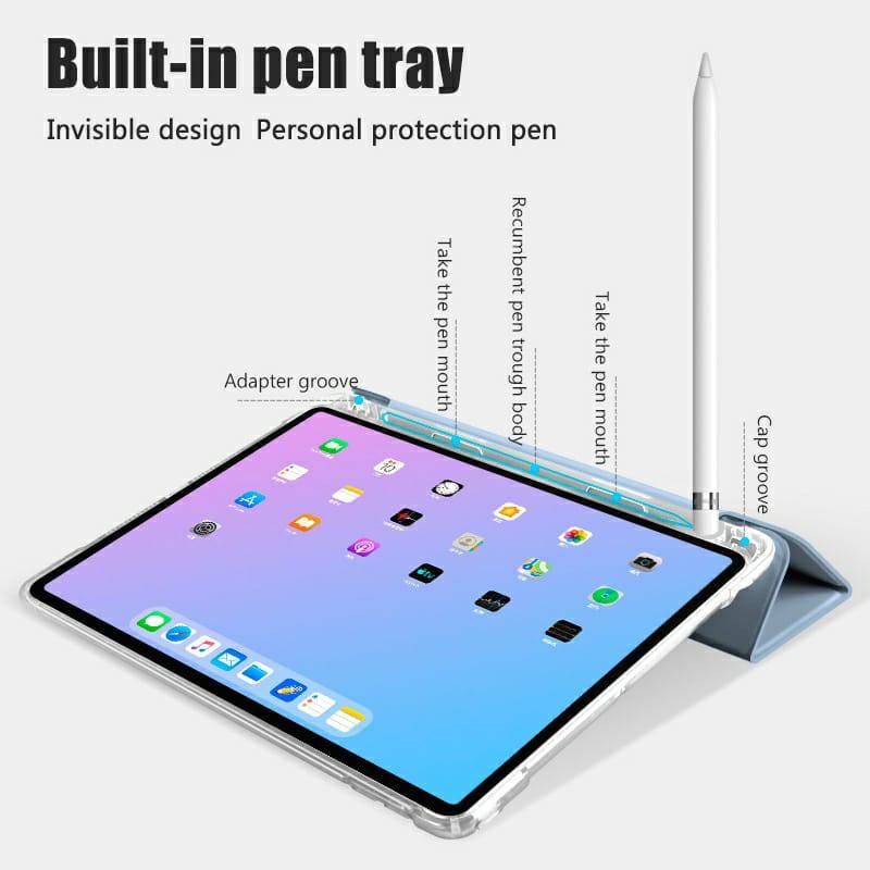 Flip Case iPad 9 8 7 10.2 Inch 9th 8th 7th Gen Smart Cover Casing with Slot Apple Pencil Soft Softcase Airbag