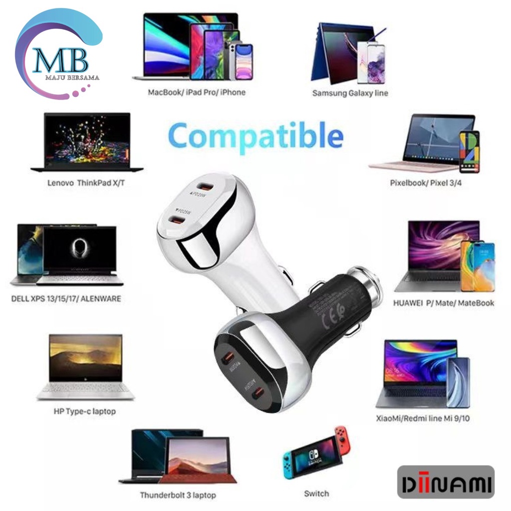 DIINAMI C18 Original Car Charger Mobil 45W super Fast Charging  Type C Saver Casan XiaoMi Samsung Vivo oppo MB4060