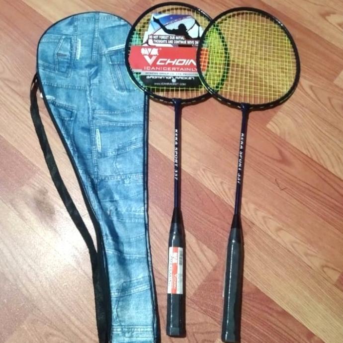 reket badminton set / reket sepasang /reket badminton full cover