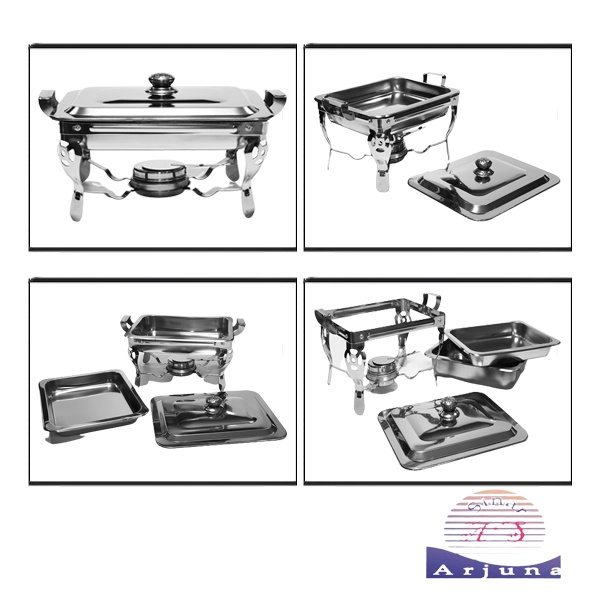 Prasmanan Stainless Warmer Square Pan Prasmanan 1 Tungku Stainless Prasmanan murah