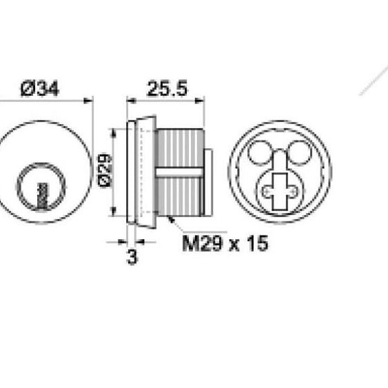 CYLINDER CYL KC DKS 8128 Silinder Kunci Aluminium Lock KC 8128 Dekkson