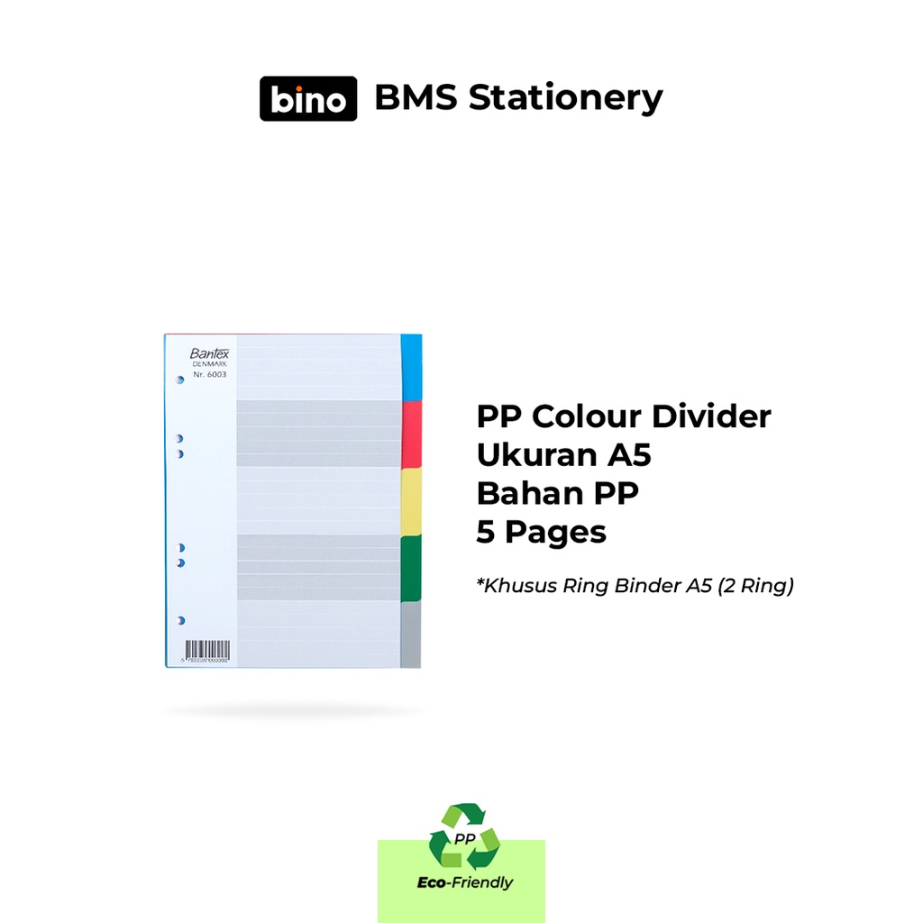 

[BMS Tangerang] Bantex PP Colour Divider Ukuran A5 (5 pages) #6003 00