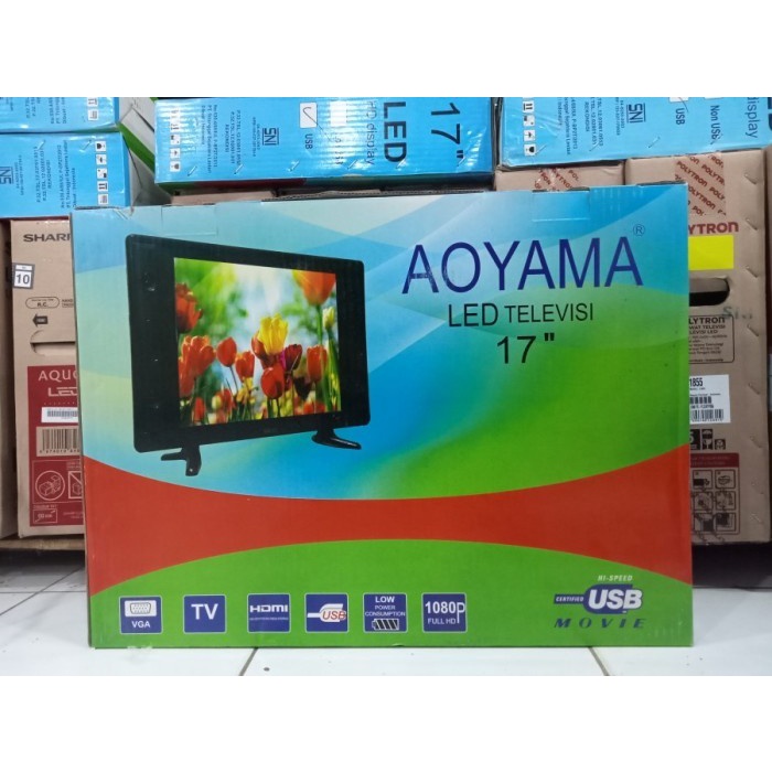 AOYAMA LED TV/AOYAMA MONITOR TV LAYAR 17 inch - USB MOVIE DIGITAL TV BISA TANPA STB