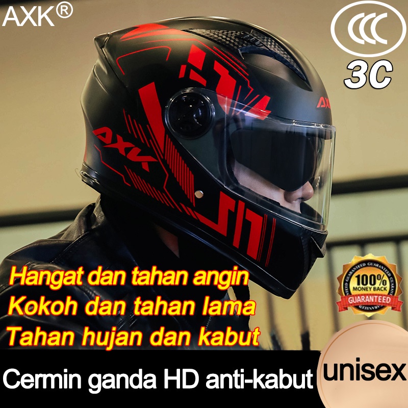 Jual sepuluh tahun tidak buruk AXK Helm Helmet DOBLE KACA DOUBLE VISOR