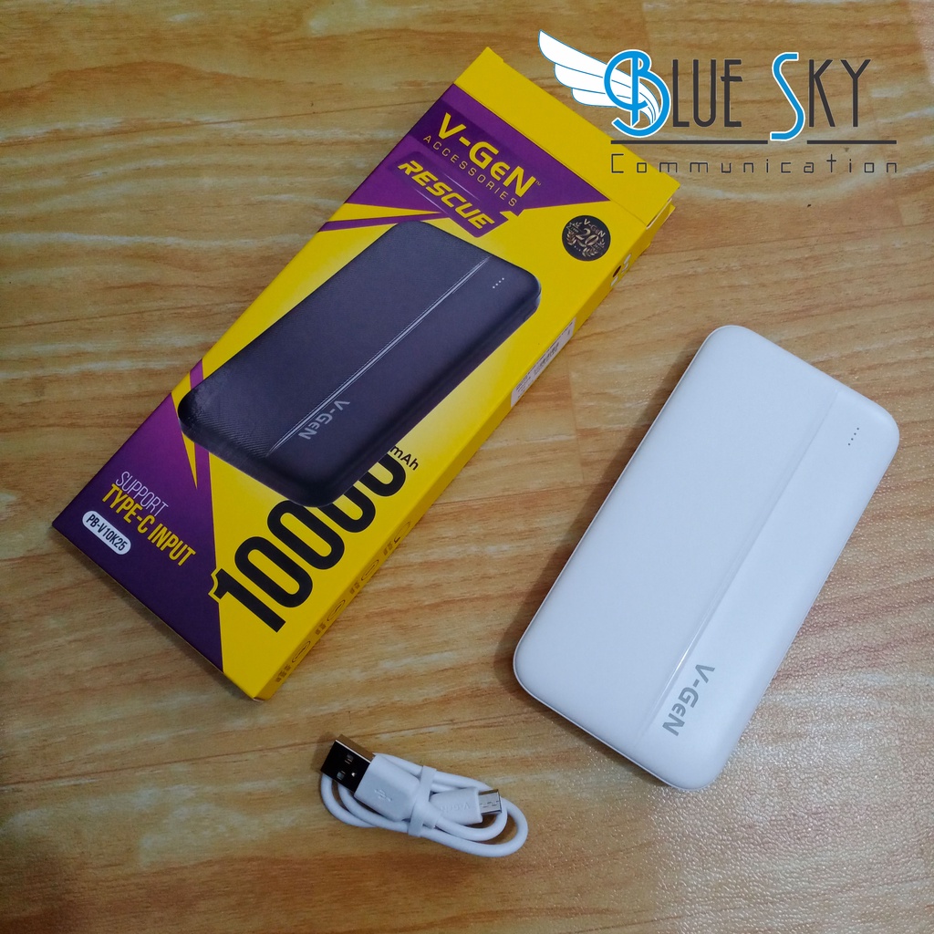 POWER BANK V-GEN 10.000MAH V10K-25 RESCUE TYPE C 2 PORT LED