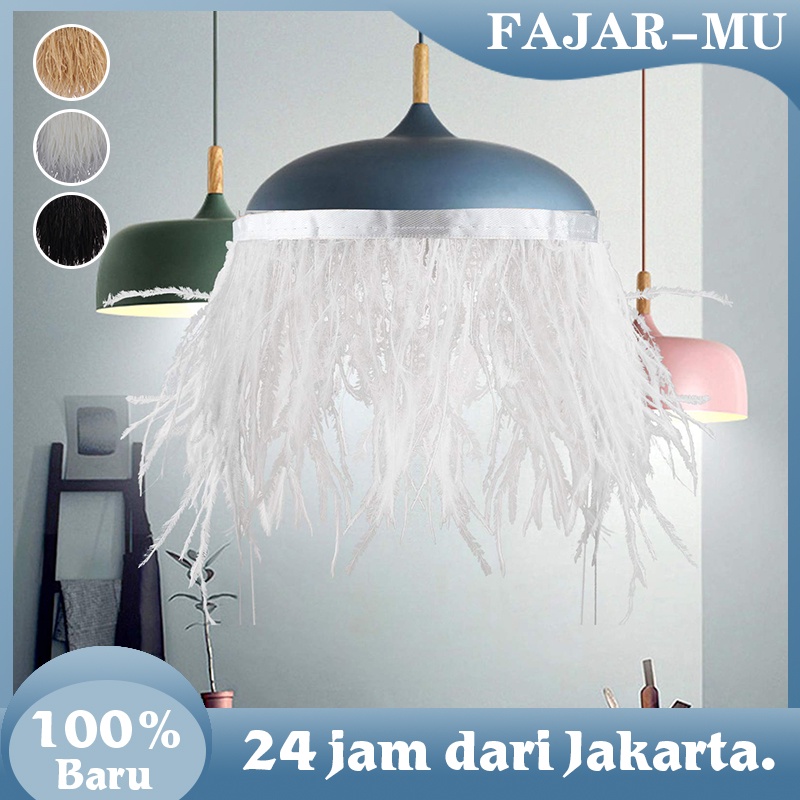 Bulu Ostrich 1 Meter Ostrich Fur Peryard Renda Bulu Ostrich Feather Pendek Bulu Ostrich Tebal Halus 