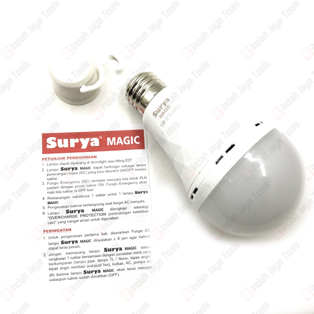 SURYA MAGIC 12 Watt CDL Lampu Led Emergency AC/DC 2400mAh Lamp Darurat