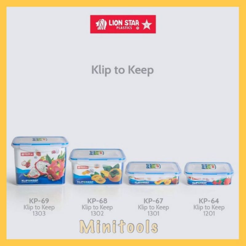 Tempat Kotak Makan / Lunch Box Klip To Keep 1301 Lion Star 950ml KP-67